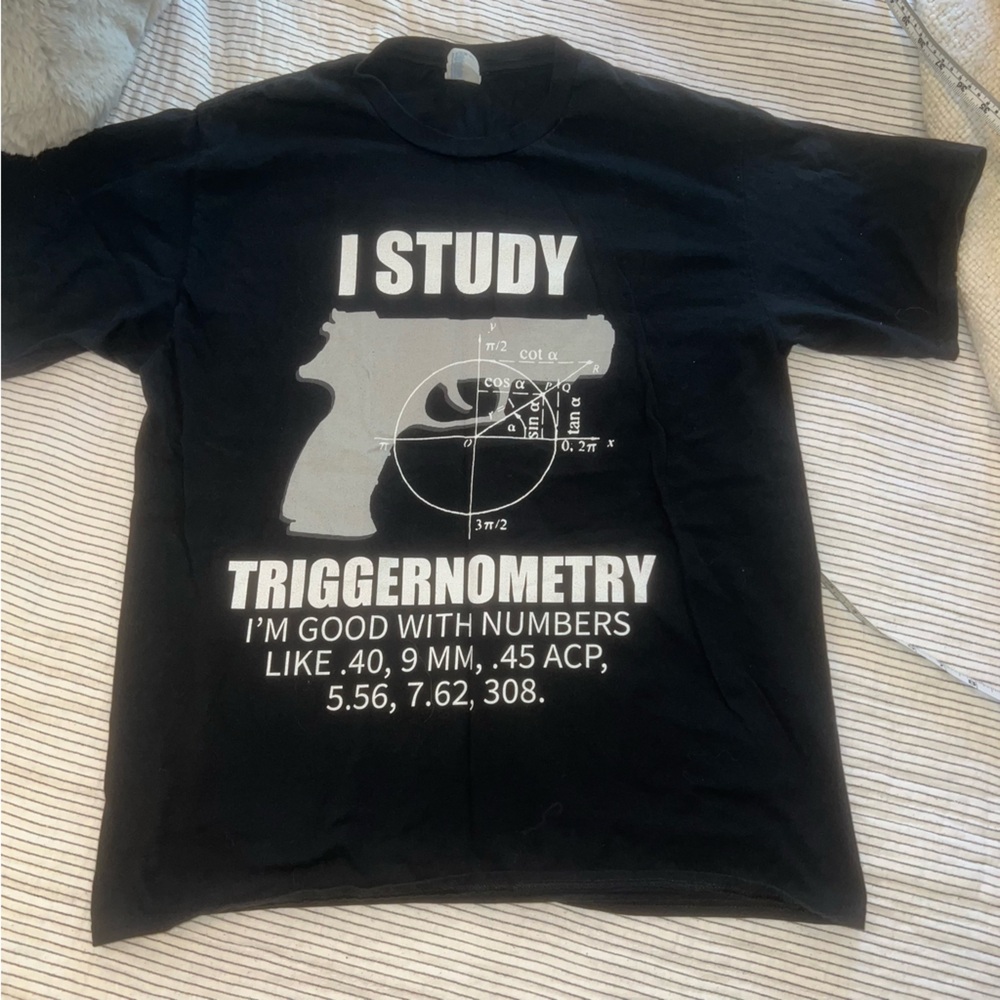 Black Short Sleeve Triggernometry Gun Tee large